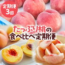 【ふるさと納税】【定期便3回】たっぷり桃の食べ比べ定期便 【令和6年産先行予約】FS23-768 山形 山形県 山形市 フルーツ 果物 くだもの 送料無料 桃 もも モモ 食べ比べ 3kg