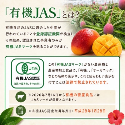 【2026年7月上旬から順次発送・有機JAS認証】オーガニックマンゴー2kg(4～5玉)【配送不可地域：離島】