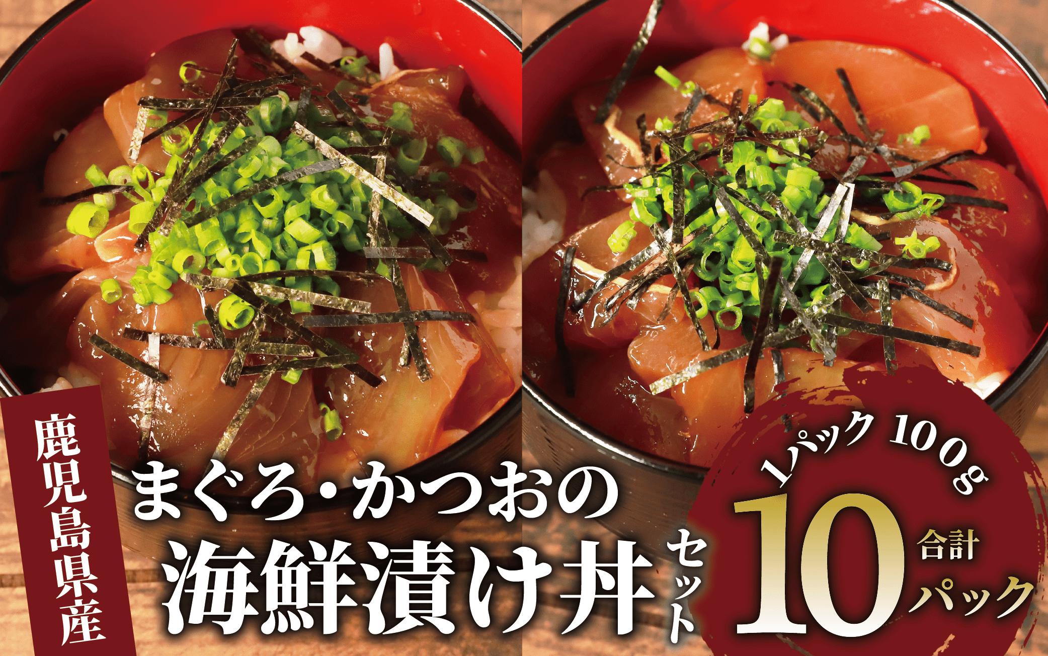 
まぐろ・かつおの海鮮漬け丼セット100g×10袋(山川町漁協/010-1856) 冷凍 海鮮丼 海鮮 魚介類 マグロ まぐろ 鮪 カツオ かつお 鰹 丼 どんぶり 小分け 簡単 ランチ 惣菜 漬け 漬け丼 冷凍
