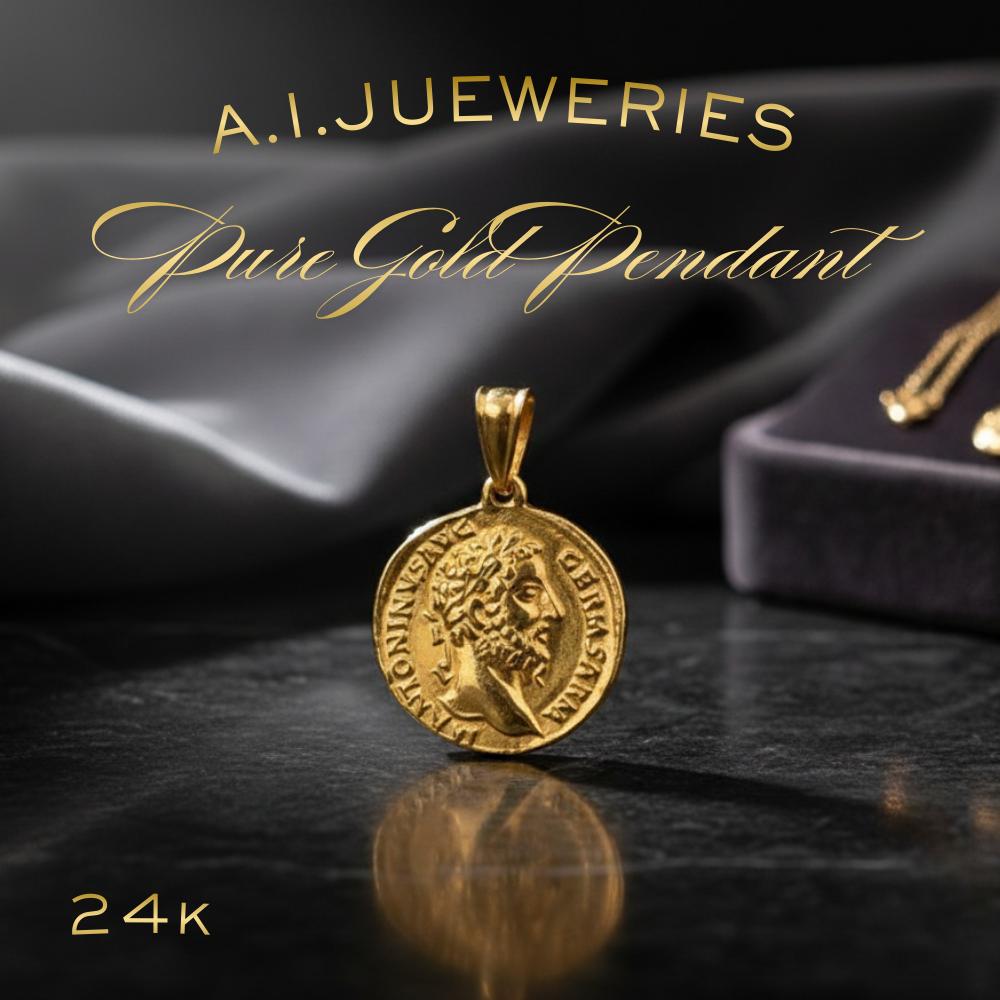 
            【受注生産】K24 純金 古銭 コイン デザイン ペンダント pure gold coin pendant 品番:k24-p2 GiNZA HAYATO JEWELRY
          