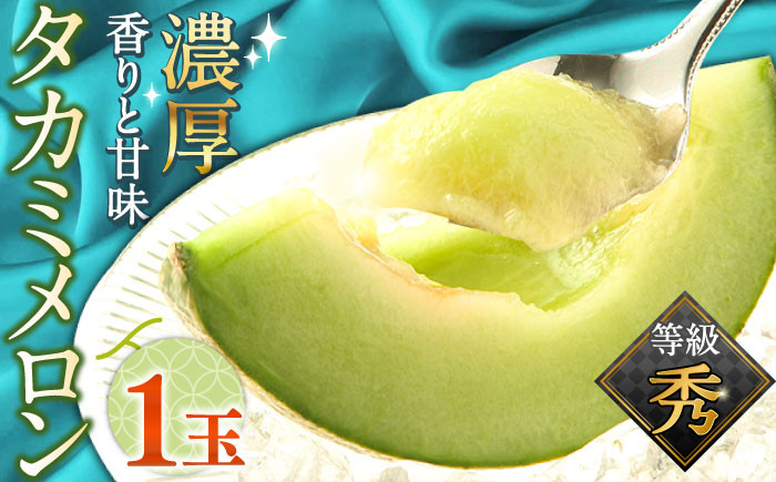 
                  【2027年5月～発送】【さわやかな味！ 】タカミメロン 1玉 （約1kg）  / メロン 南島原市 / 南島原果物屋 [SCV005]
                