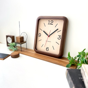 KATOMOKU muku clock 20≪km-133WARC≫ 電波時計(ウォールナット)【C-47-W】