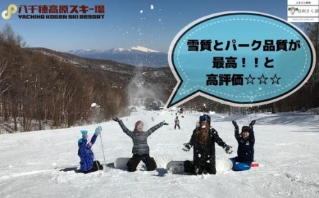 【2025-2026シーズン】八千穂高原スキー場　平日限定　リフト1日券　ファミリーBセット（大人2名・子ども1名　計3名）［AD-103］