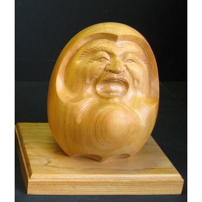 ふるさと納税 高山市 飛騨一位一刀彫　福だるま(中) e109 |  | 03