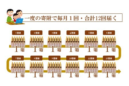 [J023]【定期便】能登のはとむぎ茶（500ml)24本セット×12回コース
