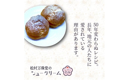 50年変わらない味！地元で人気のシュークリーム15個