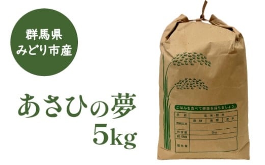 【a169】群馬県みどり市産　あさひの夢（精米）