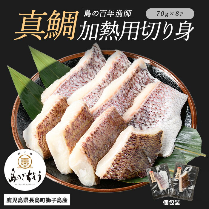 【ふるさと納税】＜百年漁師＞獅子島産 百年漁師の真鯛 加熱用切り身 (約70g×8パック) 【島のごちそう】gochi-7056R8