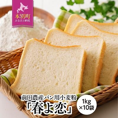 ふるさと納税 本別町 北海道十勝 前田農産パン用小麦粉「春よ恋」1kg×10袋