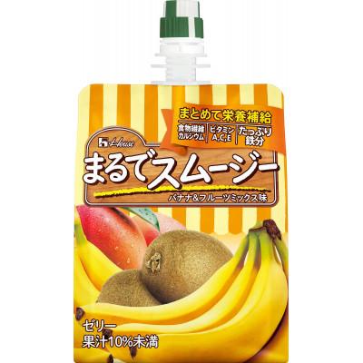 ふるさと納税 伊予市 ハウス まるでスムージー バナナ&amp;フルーツミックス味150gパウチ×1ケース(全24本)
