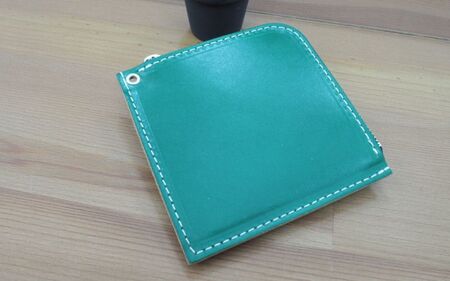 財布 プチウォレット 【ディープグリーン】 革 ( 縦約11cm × 横約11cm × 厚さ約1.0cm )【lfco0004-2】