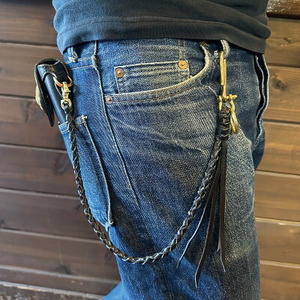 ラフテール【ウォレットロープ　四つ編みロープ55cm】ブラス　　CW-OL-ROPE-BR-55_装飾品・工芸品  服飾小物 _【1579710】