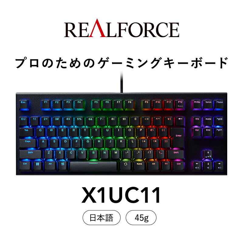 【ふるさと納税】東プレ REALFORCE GX1 日本語配列 ゲーミングキーボード 静電容量無接点方式 (型式：X1UC11)≪PC パソコン 周辺機器 高級 プロ リアルフォース≫※着日指定不可