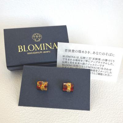 ふるさと納税 小浜市 若狭塗 ピアス【BLOMINA】マホガニー |  | 03
