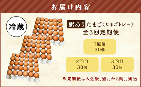【 全3回 定期便 】 訳あり たまご （ たまごトレー ） T074-T02 卵