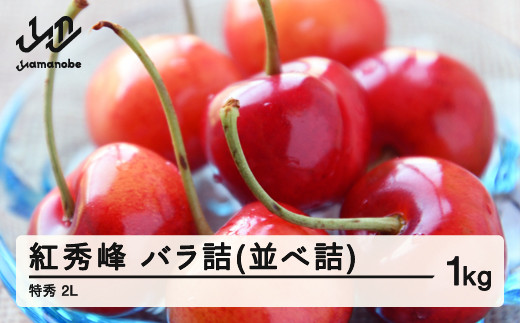 
                  《先行予約》2025年 山形県産 さくらんぼ 紅秀峰 バラ詰(並べ詰め) 1kg 特秀 2L  2025年6月下旬から順次発送 F21A-234
                
