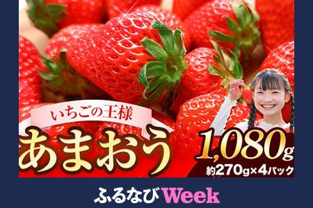 【ふるなびWEEK対象】★2026年出荷★【先行予約】福岡の名産いちご あまおう 1080g【着日指定不可】《2月中旬-4月末頃出荷》FN-Limited-PR