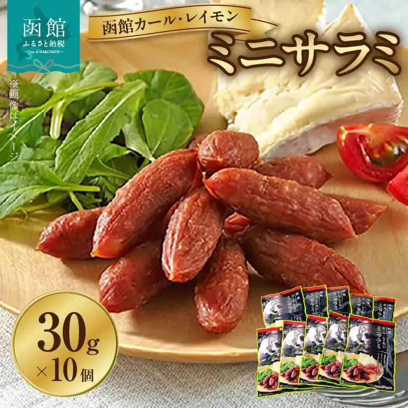 【函館カール・レイモン ミニサラミ10個セット】函館 カールレイモン ミニサラミ 30g 10個セット サラミ さらみ ギフト ソーセージ チョリソー 個包装 国産 北海道 ポーク あらびき 粗挽き ウィンナー 食品 豚肉 牛肉 肉 ドイツ はこだて 日本ハム ニッポンハム 簡単調理 おつまみ つまみ 送料無料 7686847_HD052-011