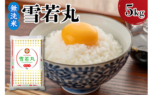 令和7年産 山形県産 雪若丸 無洗米 5kg 白米 2025年産 産地直送 山形県 米沢市
