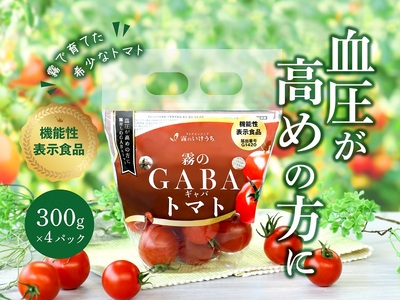 ストレス社会にぴったり！機能性表示食品 霧のGABAトマト 300ｇ×4パック（07-25）