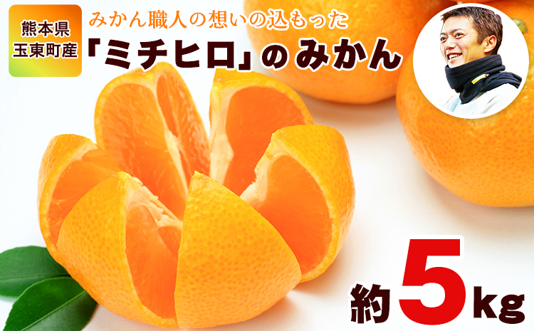 ぎょくだん『ミチヒロ』のみかん 約5kg(サイズおまかせ) 《10月下旬-1月下旬出荷》 予約受付中 フルーツ 秋 旬 熊本県玉名郡玉東町『熊本・玉東、玉東町段々畑男子団。』みかん ぷらっとぎょくとう