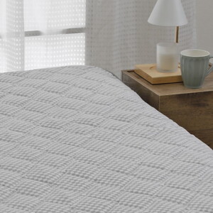 『ロマンス岩盤浴』　マイヤー敷きパッド　グレー　ダブル　33357364