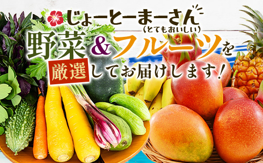 沖縄県 石垣島の野菜・フルーツBOX 1箱 ≪野菜4～5種類、フルーツ1~2種類≫ じょーとーまーさん(とても美味しい) 石垣島の野菜とフルーツの詰め合わせセットをお楽しみください！！CK-4｜沖縄 