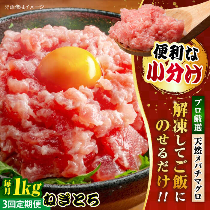 【ふるさと納税】【全3回定期便】まぐろ ねぎとろ 約1kg（約250g×4パック） 鮪 マグロ 魚 ネギトロ 横須賀【本まぐろ直売所】[AKAK035]