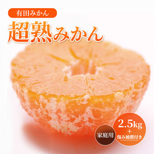 家庭用 有田みかん2.5kg+250g（傷み補償分）［2025年10月上旬から2026年1月下旬頃順次発送予定］［IKE248］