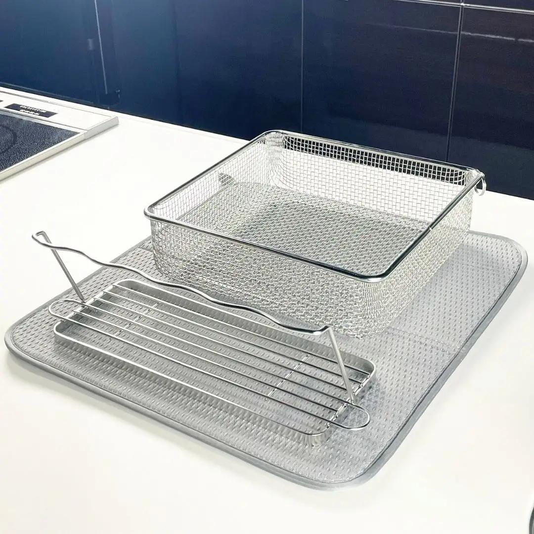すっきり暮らすセット（スクエア+マット+ジャグボトル） 水切りかご ステンレス 食洗機対応 燕三条製 [ビーワーススタイル] 【024S062】