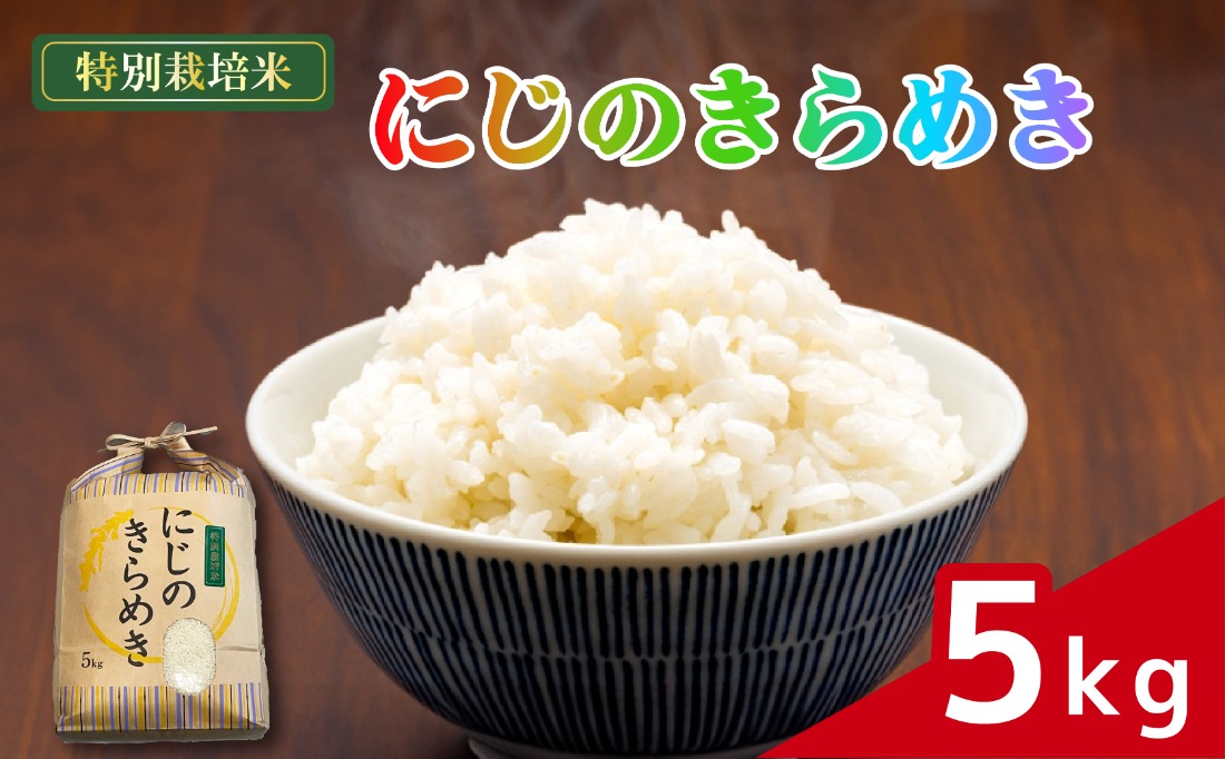 米 にじのきらめき 5kg 農家直送 特別栽培米 精米 令和7年度産 お米 新生活 贈り物 人気米 ご飯 白米 コメ 贈答 静岡県 藤枝市