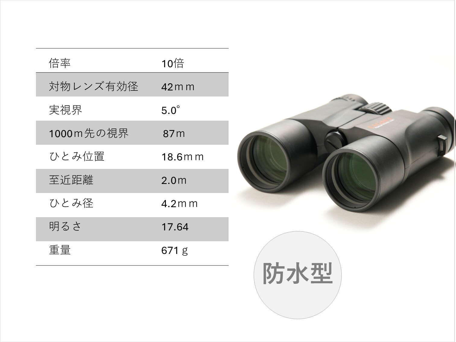 【SUWAプレミアム】双眼鏡　10×42