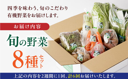 【全6回隔週定期便】有機野菜 8種セット 詰め合わせ 野菜詰め合わせ 熊本県産有機野菜 山都町産有機野菜 産地直送 高原野菜 新鮮有機野菜 採れたて有機野菜 旬 有機野菜セット 有機野菜食べ比べ 九州