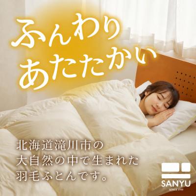 ふるさと納税 滝川市 【国内ホテル・旅館70%シェア】寝具2点セット(クイーン)国産 羽毛掛け布団 枕 綿100% 快眠 |  | 01