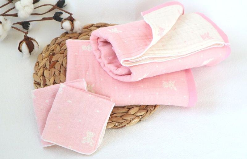 【babybear】多重ガーゼタオルセット《ピンク》 G1953