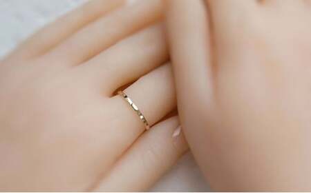 アクセサリー K14GF 槌目リング 2ミリ幅 選べるサイズ 指輪 アクセサリー ジュエリー K14 ゴールドフィルド リング