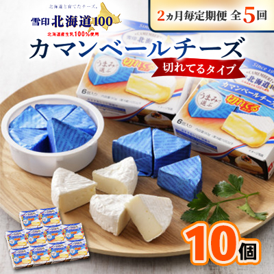 【2ヵ月毎定期便】雪印北海道カマンベールチーズ切れてるタイプ1箱(90g(6個入り)×10個全5回【配送不可地域：離島】【4014040】