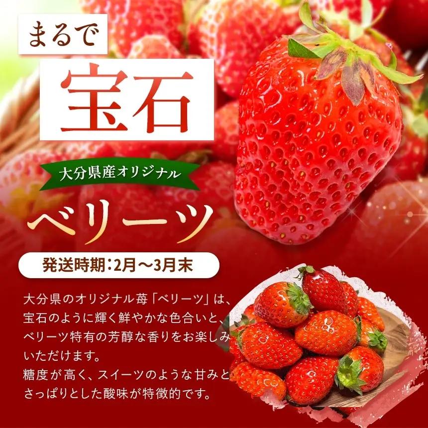 【定期便2回】ベリーツ × 2パック ( 約500g ) ( 1パック/250g前後 ) | いちご ベリー フルーツ 果物 産地直送 大分県 中津市