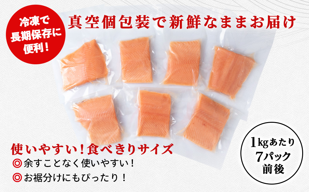 北海道産 サクラマス ロイン 3kg 生食可〈小田切水産〉 桜鱒 さくらます 北海道 AM141_イメージ4