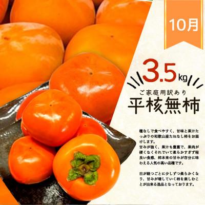 ふるさと納税 和歌山市 【発送月固定定期便】紀州和歌山産旬のご家庭用果物セット(ひらたね・富有柿・みかん)全3回 |  | 01