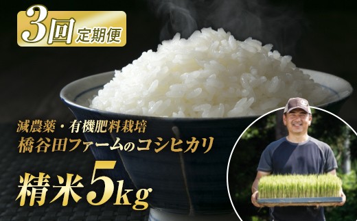 
                  ＜定期便3ヶ月＞令和8年産米 減農薬・有機肥料栽培 西会津産米コシヒカリ 精米 5kg 米 お米 おこめ ご飯 ごはん 福島県 西会津町  F4D-2473
                