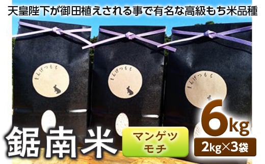 令和6年度産米 新米 鋸南米（マンゲツモチ）6kg ／ お米 白米 精米 千葉県 鋸南町 もち米 餅 餅つき お餅 正月 赤飯 おこわ F22X-042