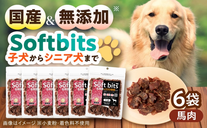 
                  【選べるお届け回数】Softbits ドッグフード 馬（40g×6P）/ ドッグフード 犬 いぬ ドッグ おやつ ペットフード / 大村市 / サポート [ACAM008]
                