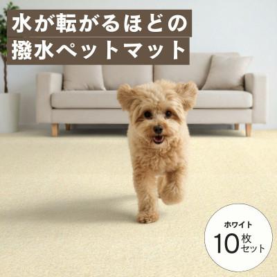 ふるさと納税 和泉市 水が転がる程の撥水性!撥水ペットマット「UKU」10枚セット ホワイト