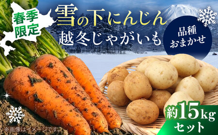 【先行予約】 雪の下にんじんと越冬じゃがいもセット 計15kg [BPAM035] 野菜セット