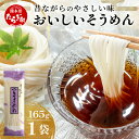 【ふるさと納税】那須の おいしい そうめん 2人前×1袋（165g）【 クリックポストでお届け】 涼 麺 冷やし ソーメン 夏 さっぱり 手軽 ランチ 便利 保存食 常温保存 昼食 夕食 夜食 1000円 スーパーセール お買い物マラソン ふるさと納税 熊本県 多良木町