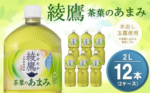 綾鷹 茶葉のあまみ PET 2L (2ケース) 計12本【コカコーラ 綾鷹 茶 お茶 本格的 茶葉の甘味 水出し カフェイン 2リットル ペットボトル ペット 常備 備蓄 スッキリ イベント】K090092