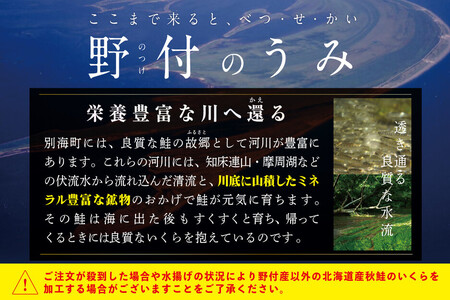 本場「北海道」のいくら醤油漬け 1kg be018-0296　（ いくら イクラ 鮭卵  醤油漬け 北海道 野付 人気  ふるさと納税  ）