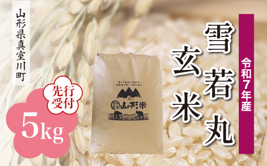 
            ＜令和7年産米先行受付＞ 真室川町産 雪若丸 【玄米】 5kg （5kg×1袋）＜配送時期指定可＞
          