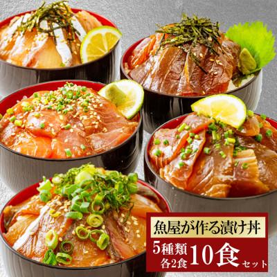 ふるさと納税 宇部市 【詰め合わせ】漬け丼 5種×2パック 計10食セット